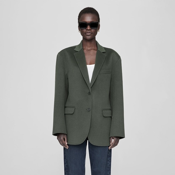 Anine Bing Quinn Cashmere Blend Blazer - Picture 1 of 10
